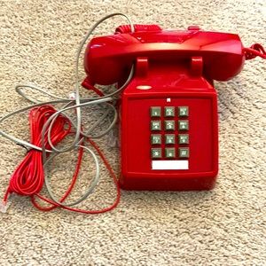 Landline Retro Vintage Red Telephone